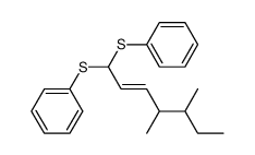 trans-1,1-bis(phenylthio)-4,5-dimethyl-2-heptene Structure