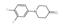1-(3,4-二氟苯基)-4-哌啶酮结构式