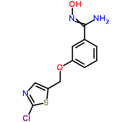 3-[(2-Chloro-1,3-thiazol-5-yl)methoxy]-N'-hydroxybenzenecarboximidamide结构式