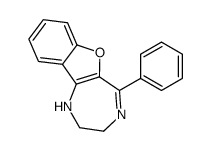 5-phenyl-2,3-dihydro-1H-[1]benzofuro[3,2-e][1,4]diazepine结构式