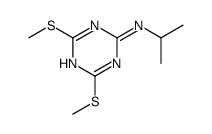 4,6-bis(methylsulfanyl)-N-propan-2-yl-1,3,5-triazin-2-amine结构式