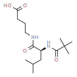 N-pivaloylleucyl-gamma-aminobutyric acid structure