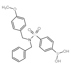 (4-(N-Benzyl-N-(4-methoxybenzyl)sulfamoyl)phenyl)boronic acid Structure