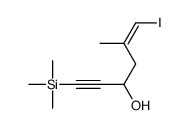 6-iodo-5-methyl-1-trimethylsilylhex-5-en-1-yn-3-ol结构式