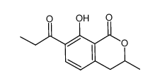 8-hydroxy-3-methyl-7-propionyl-3,4-dihydro-1H-isochromen-1-one Structure