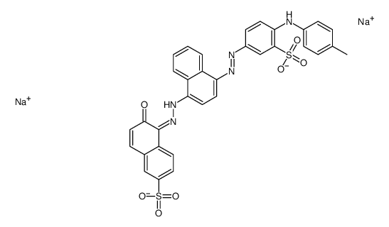 6-hydroxy-5-[[4-[[4-[(4-methylphenyl)amino]-3-sulphophenyl]azo]-1-naphthyl]azo]naphthalene-2-sulphonic acid, sodium salt结构式