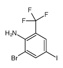 2-bromo-4-iodo-6-(trifluoromethyl)aniline Structure