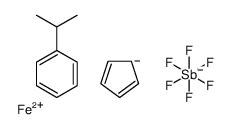 (η-cumene)-(η-cyclopentadienyl)iron(II) hexafluoroantimonate Structure