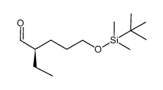 (2R)-5-tert-butyldimethylsilyloxy-2-ethyl-1-pentanal结构式