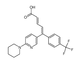 (2E,4Z)-5-[6-(Piperidin-1-yl)pyridin-3-yl]-5-[4-(trifluoromethyl)phenyl]-2,4-pentadienoic acid Structure