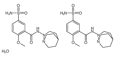 N-(1,2-diazabicyclo[3.2.2]nonan-2-yl)-2-methoxy-5-sulfamoylbenzamide,hydrate结构式