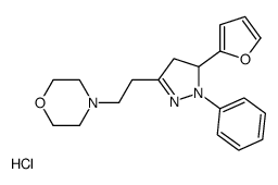 4-[2-[3-(furan-2-yl)-2-phenyl-3,4-dihydropyrazol-5-yl]ethyl]morpholine,hydrochloride结构式