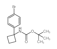 1-(4-溴苯基)环丁基氨基甲酸叔丁酯结构式