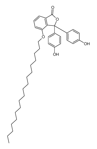 3,3-bis(4-hydroxyphenyl)-4-octadecoxy-2-benzofuran-1-one Structure