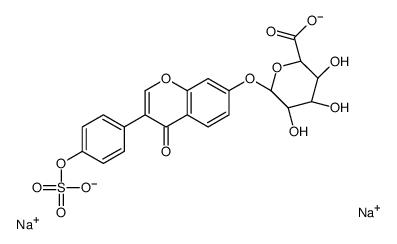 Daidzein 7-β-D-Glucuronide 4’-Sulfate Disodium Salt Structure