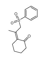 2-(1-(phenylsulfonyl)propan-2-ylidene)cyclohexanone Structure