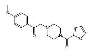 2-[4-(furan-2-carbonyl)piperazin-1-yl]-1-(4-methylsulfanylphenyl)ethanone结构式
