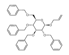 1-allyl-2,3,4,6-tetra-O-benzyl-β-D-glucopyranoside Structure