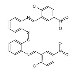 2,2'-disulfanediylbis(N-(2-chloro-5-nitrobenzylidene)aniline) Structure