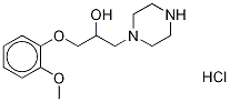 α-[(2-Methoxyphenoxy)methyl]-1-piperazineethanol-d8 hydrochloride Structure