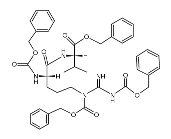 N-(Nα,Nδ,Nω-tris-benzyloxycarbonyl-L-arginyl)-L-valine benzyl ester Structure