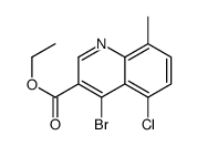 4-Bromo-5-chloro-8-methylquinoline-3-carboxylic acid ethyl ester Structure