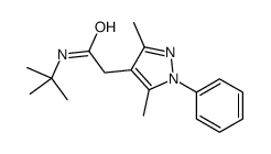 N-tert-butyl-2-(3,5-dimethyl-1-phenylpyrazol-4-yl)acetamide Structure