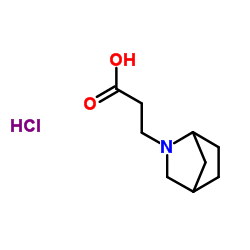 3-(2-Azabicyclo[2.2.1]hept-2-yl)propanoic acid hydrochloride (1:1) Structure