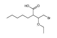 2-(2-bromo-1-ethoxyethyl)heptanoic acid结构式