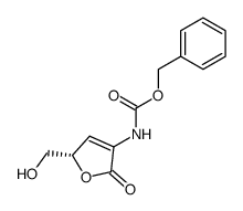 (5S)-(5-hydroxymethyl-2-oxo-2,5-dihydrofuran-3-yl)carbamic acid benzyl ester Structure