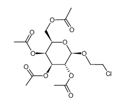 2-chloroethyl 2,3,4,6-tetra-O-acetyl-β-D-galactopyranoside结构式