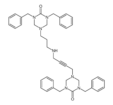 4-aza-1,8-bis(1,3-dibenzylhexahydro-2-oxo-1,3,5-triazin-5-yl)oct-6-yne Structure