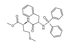 N-(diphenylphosphinoyl)phenylalanylmethionine methyl ester Structure
