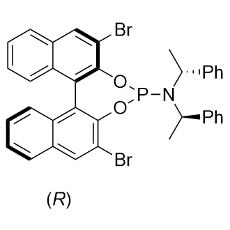 (11bR)-2,6-二溴-N,N-双((R)-1-苯基乙基)二萘并[2,1-d:1',2'-f][1,3,2]二氧磷杂-4-胺结构式