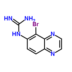 1-(5-Bromo-6-quinoxalinyl)guanidine结构式