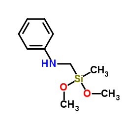 N-{[Dimethoxy(methyl)silyl]methyl}aniline structure
