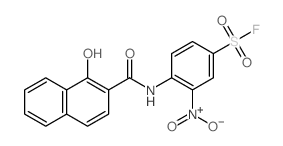 Benzenesulfonylfluoride, 4-[[(1-hydroxy-2-naphthalenyl)carbonyl]amino]-3-nitro- Structure