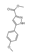 5-(4-甲氧基苯基)-2H-吡唑-3-羧酸甲酯结构式