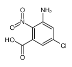 3-氨基-5-氯-2-硝基苯甲酸结构式