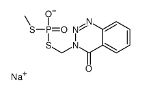 sodium,methylsulfanyl-[(4-oxo-1,2,3-benzotriazin-3-yl)methylsulfanyl]phosphinate Structure