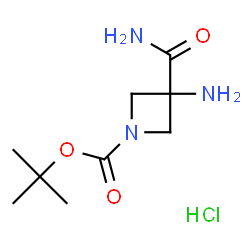 3-氨基-3-氨基甲酰基氮杂环丁烷-1-羧酸叔丁酯盐酸盐结构式