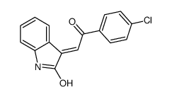 (3Z)-3-[2-(4-chlorophenyl)-2-oxoethylidene]-1H-indol-2-one Structure