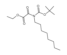 N-t-butoxycarbonyl N-octyl ethyl oxamate Structure