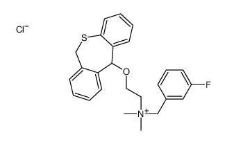 2-(6,11-dihydrobenzo[c][1]benzothiepin-11-yloxy)ethyl-[(3-fluorophenyl)methyl]-dimethylazanium,chloride Structure
