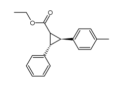 ethyl trans-2-(4-methylphenyl)-3-phenylcyclopropanecarboxylate结构式