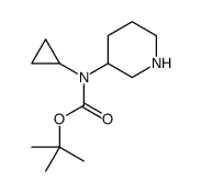 N-Boc-N-(3-哌啶基)环丙胺结构式