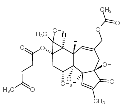 12-脱氧佛波13-天使酸酯20-醋酸酯结构式