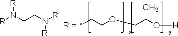 甲基环氧乙烷与 1,2,-乙二胺和环氧乙烷的聚合物结构式
