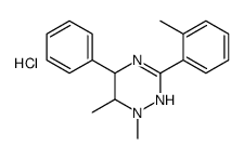1,6-dimethyl-3-(2-methylphenyl)-5-phenyl-5,6-dihydro-2H-1,2,4-triazine,hydrochloride Structure