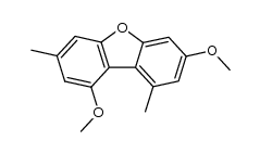 1,7-dimethoxy-3,9-dimethyldibenzofuran结构式